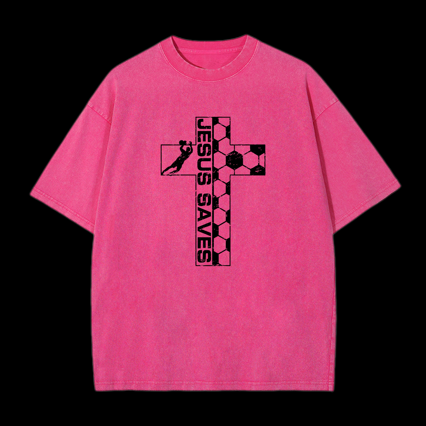 Jesus Saves Cross Washed T-Shirt