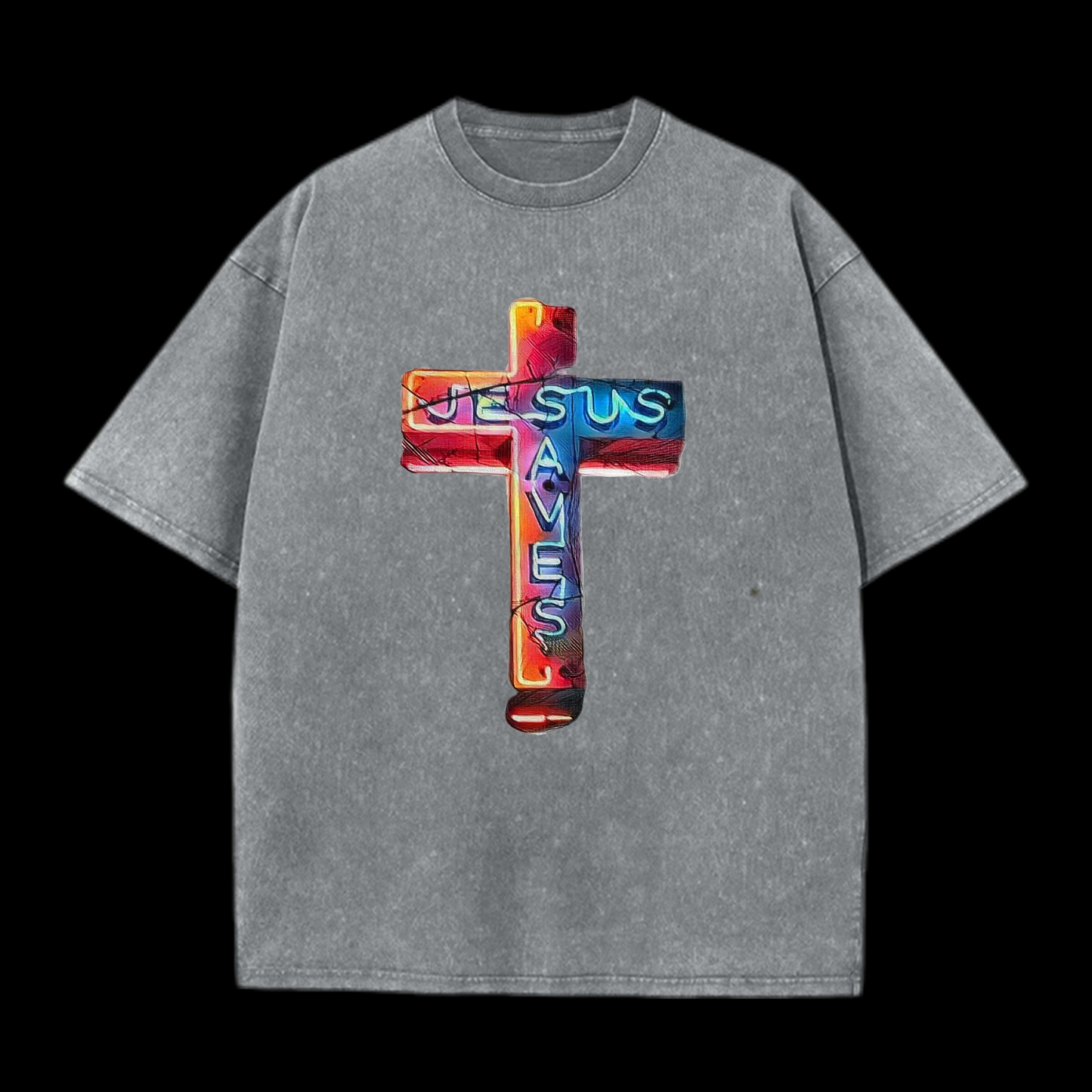 Jesus Saves Washed T-Shirt