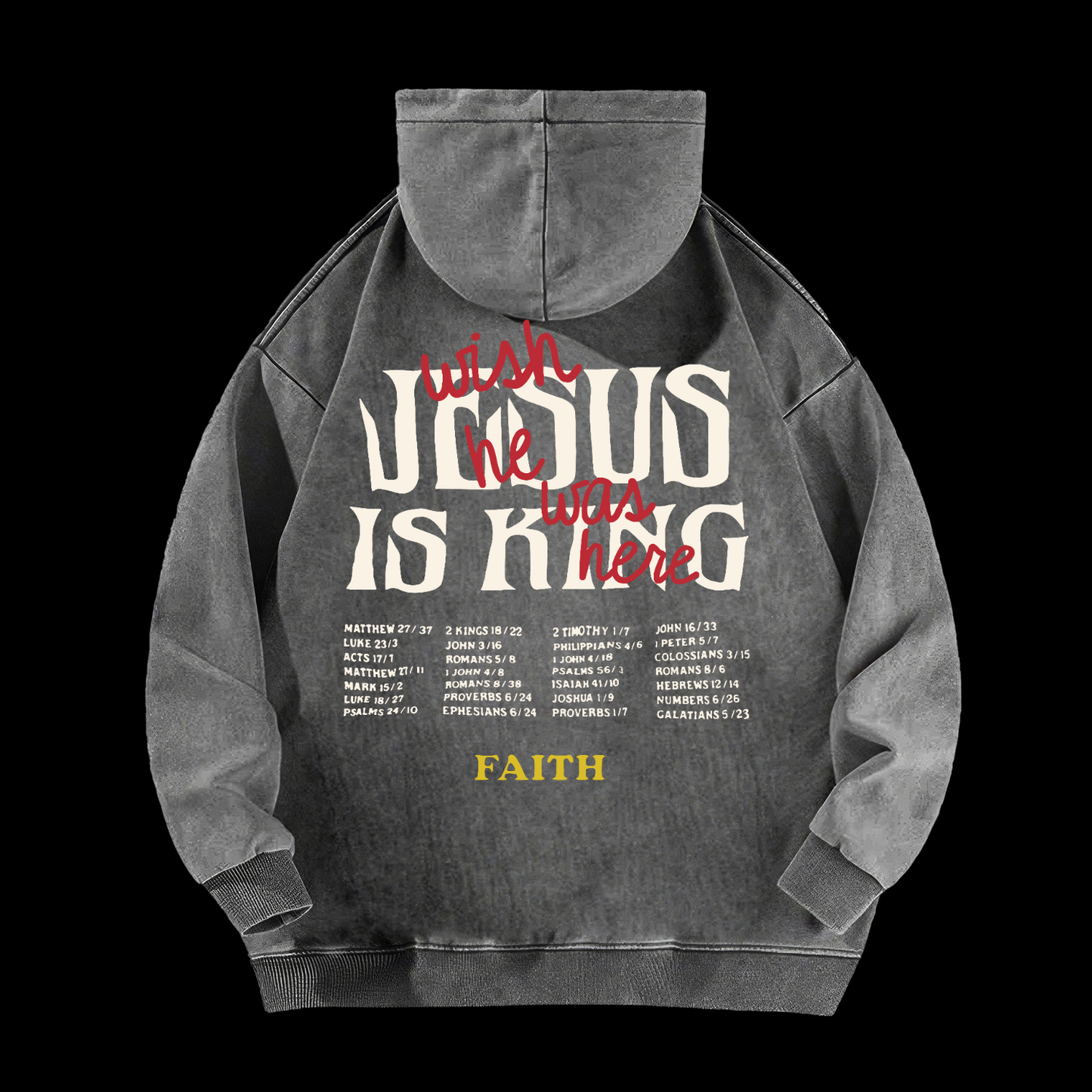 Jesus Is King Washed Hoodie