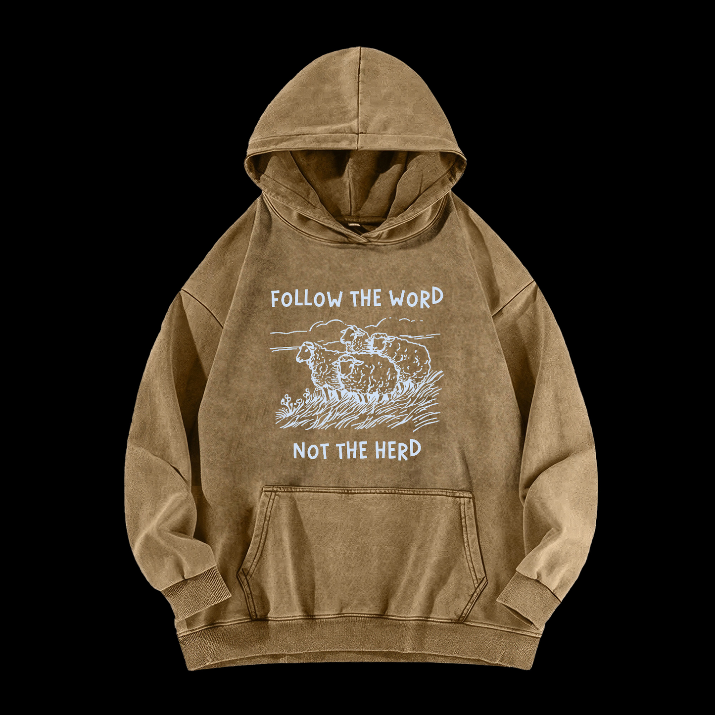 Follow The Word Not The Herd Washed Hoodie
