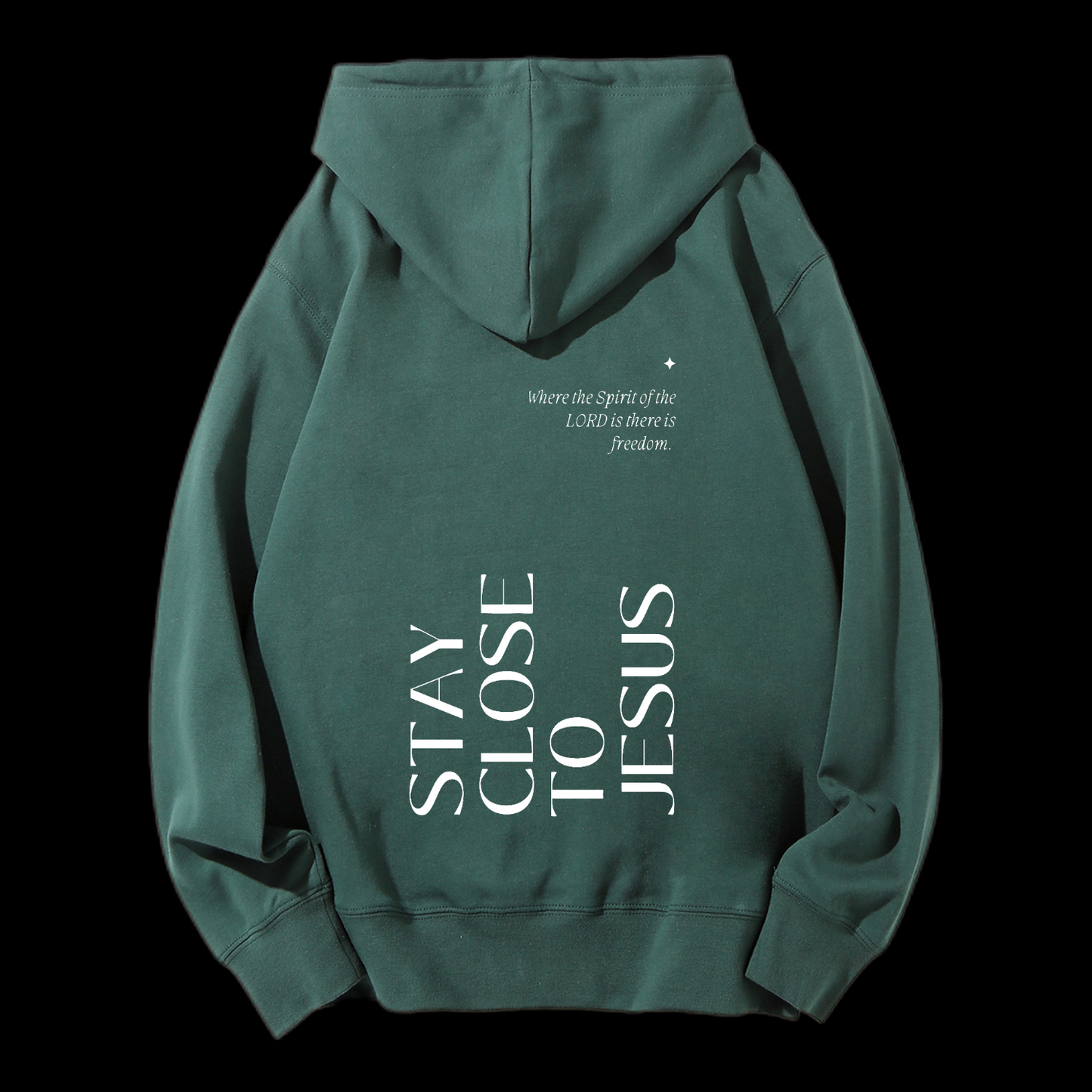 Stay Close To Jesus Drawstring Hoodie