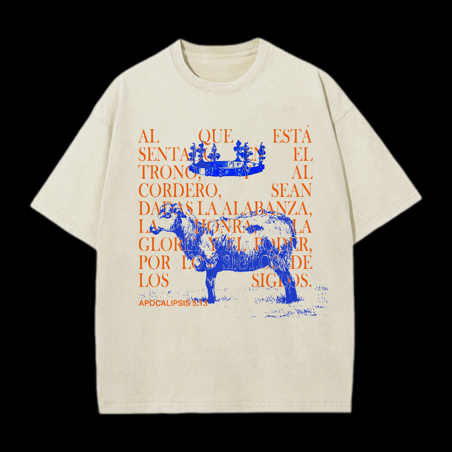 To The Lamb Revelation 5:13 Washed T-Shirt