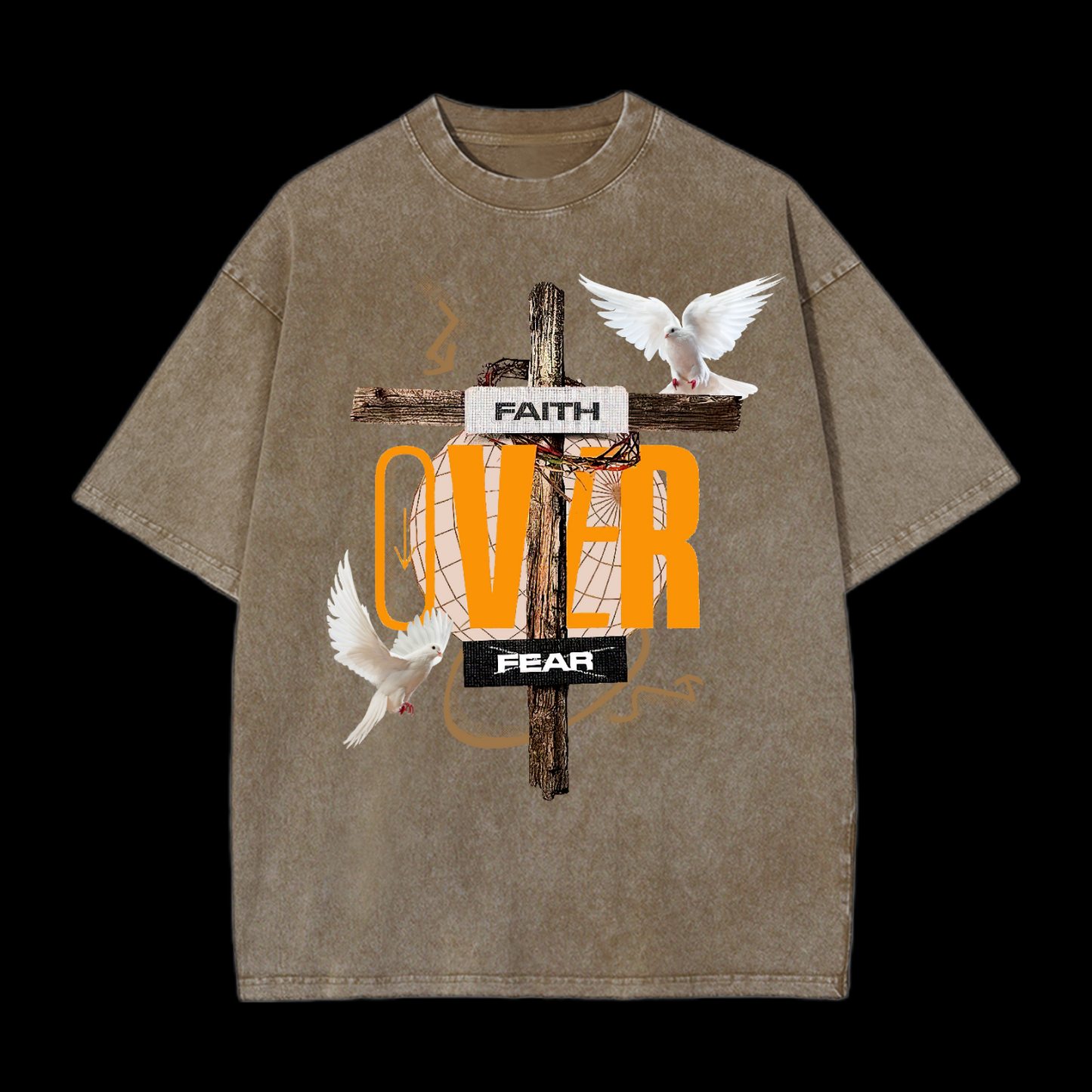 Faith Over Fear Washed T-Shirt