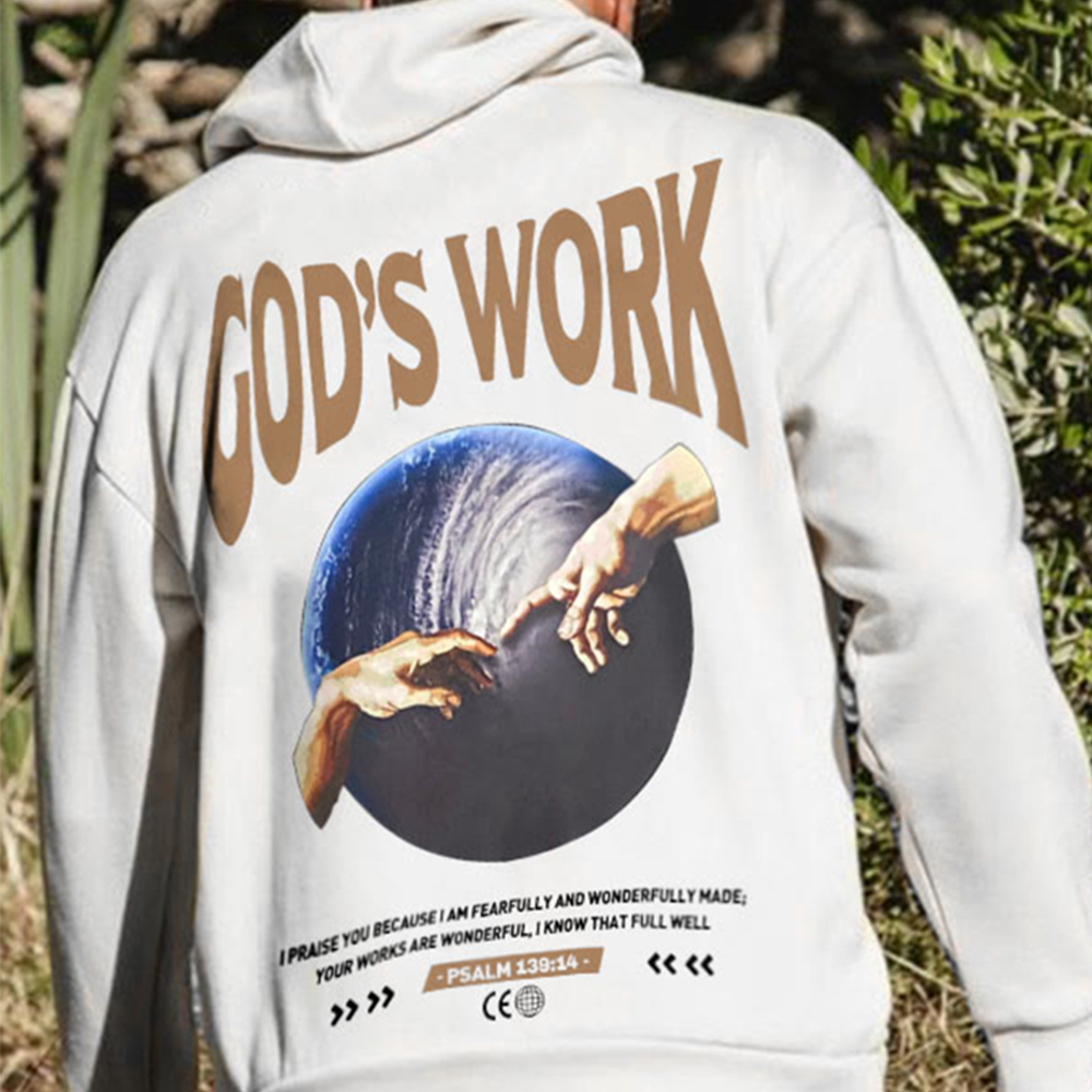 God's Work Psalm 139:14 Drawstring Hoodie