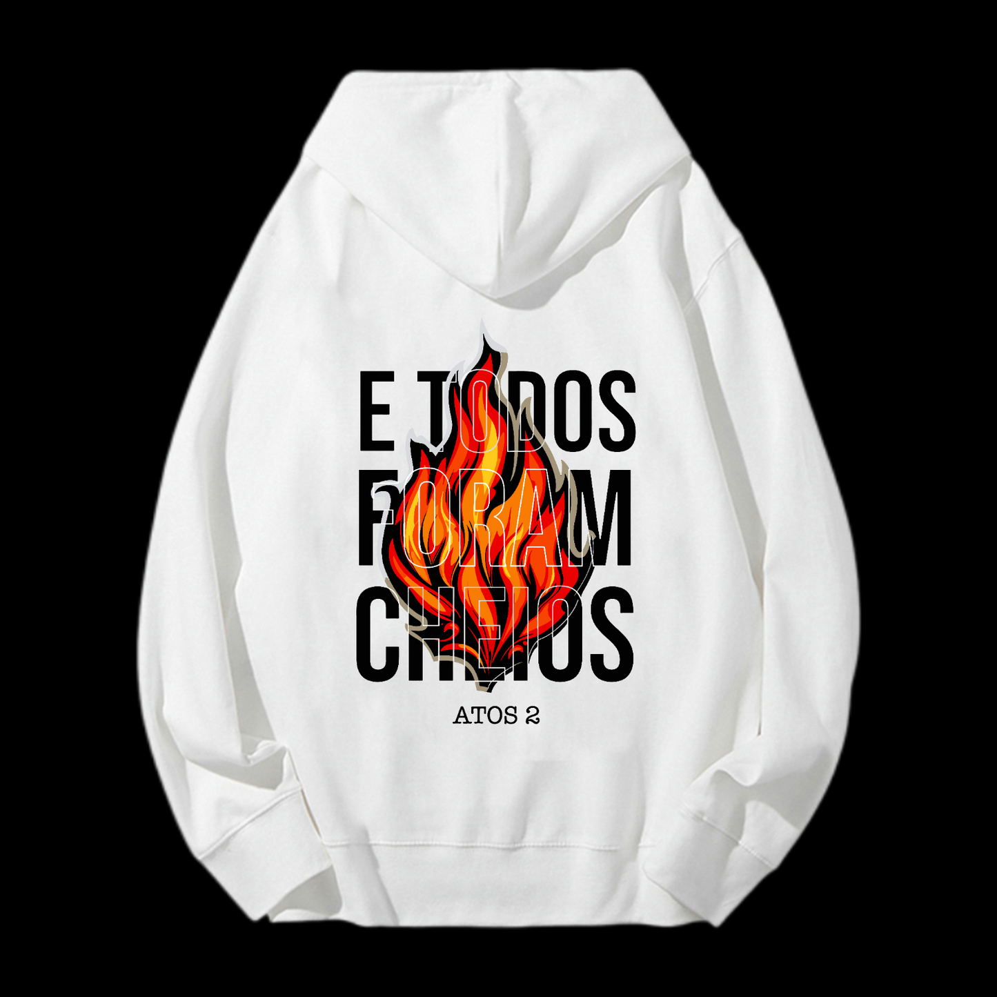 E Todos Foram Cheios Drawstring Hoodie