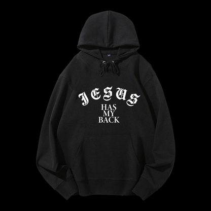 Jesus Has My Back Drawstring Hoodie