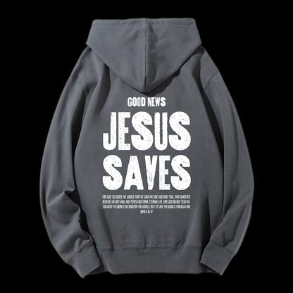 Jesus Saves Drawstring Hoodie