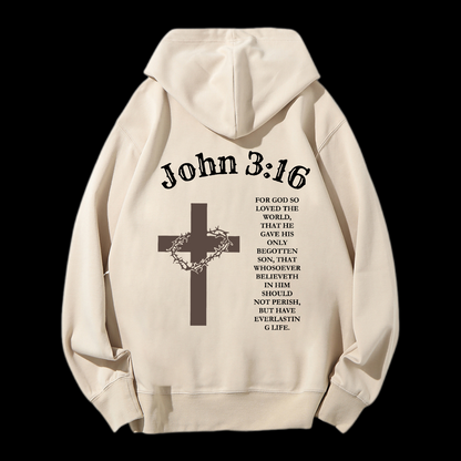 John 3:16 Drawstring Hoodie