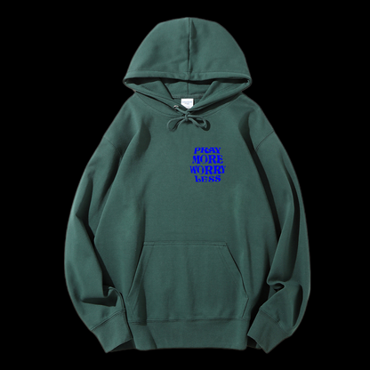 Pray More Worry Less Drawstring Hoodie