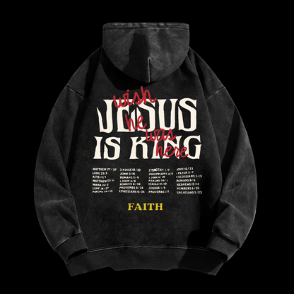 Jesus Is King Washed Hoodie