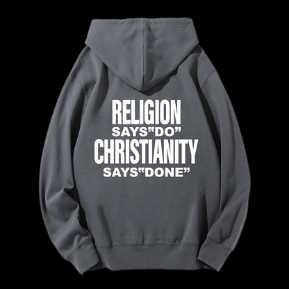 Says Done Drawstring Hoodie