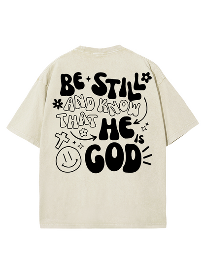 Be Still And Know Unisex Washed T-Shirt