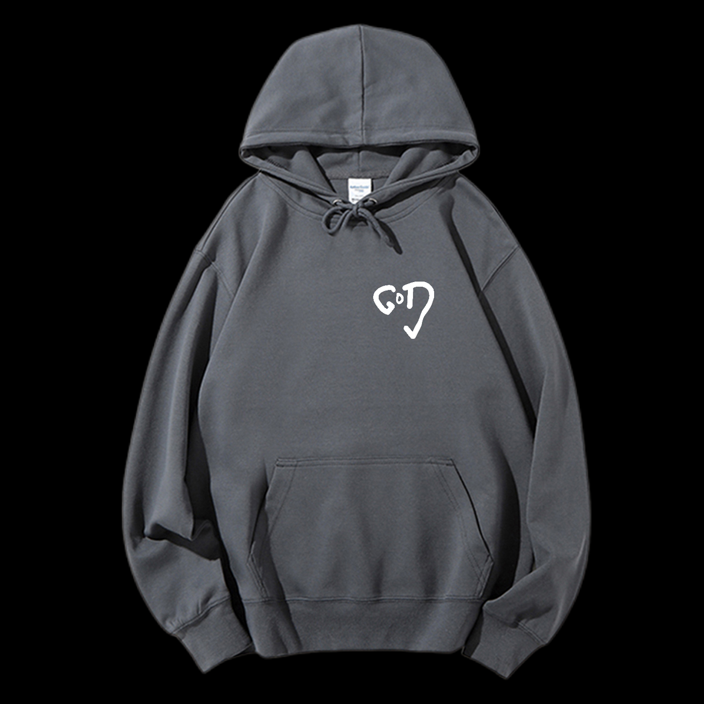 God Heart Drawstring Hoodie