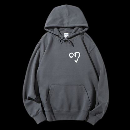God Heart Drawstring Hoodie