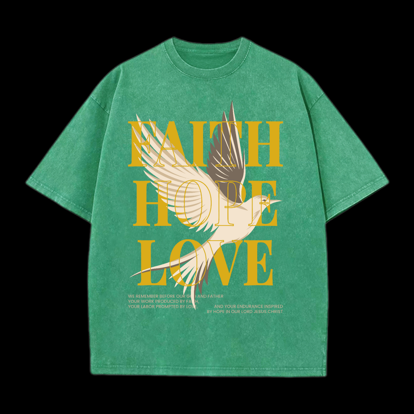 Faith Hope Love Washed T-Shirt