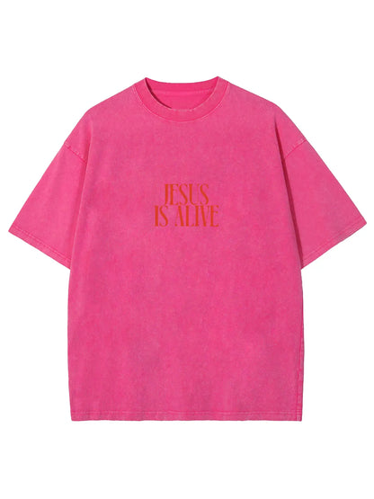 Jesus Is Alive Unisex Washed T-Shirt