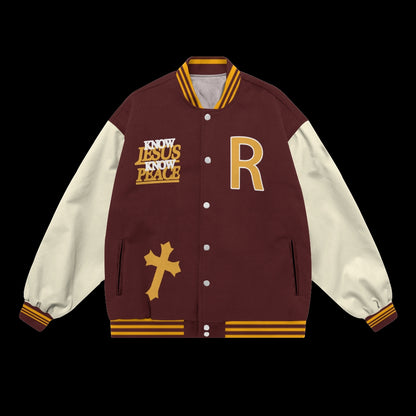 Love Never Falls Baseball Jacket
