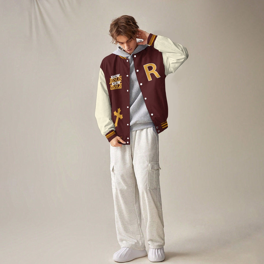Love Never Falls Baseball Jacket