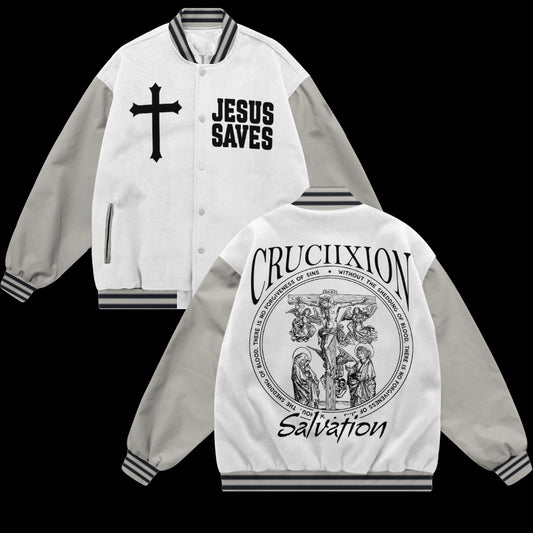 Jesus Saves Baseball Jacket