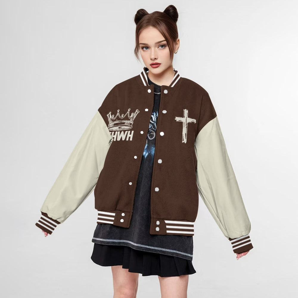 Stations Of The Cross Baseball Jacket