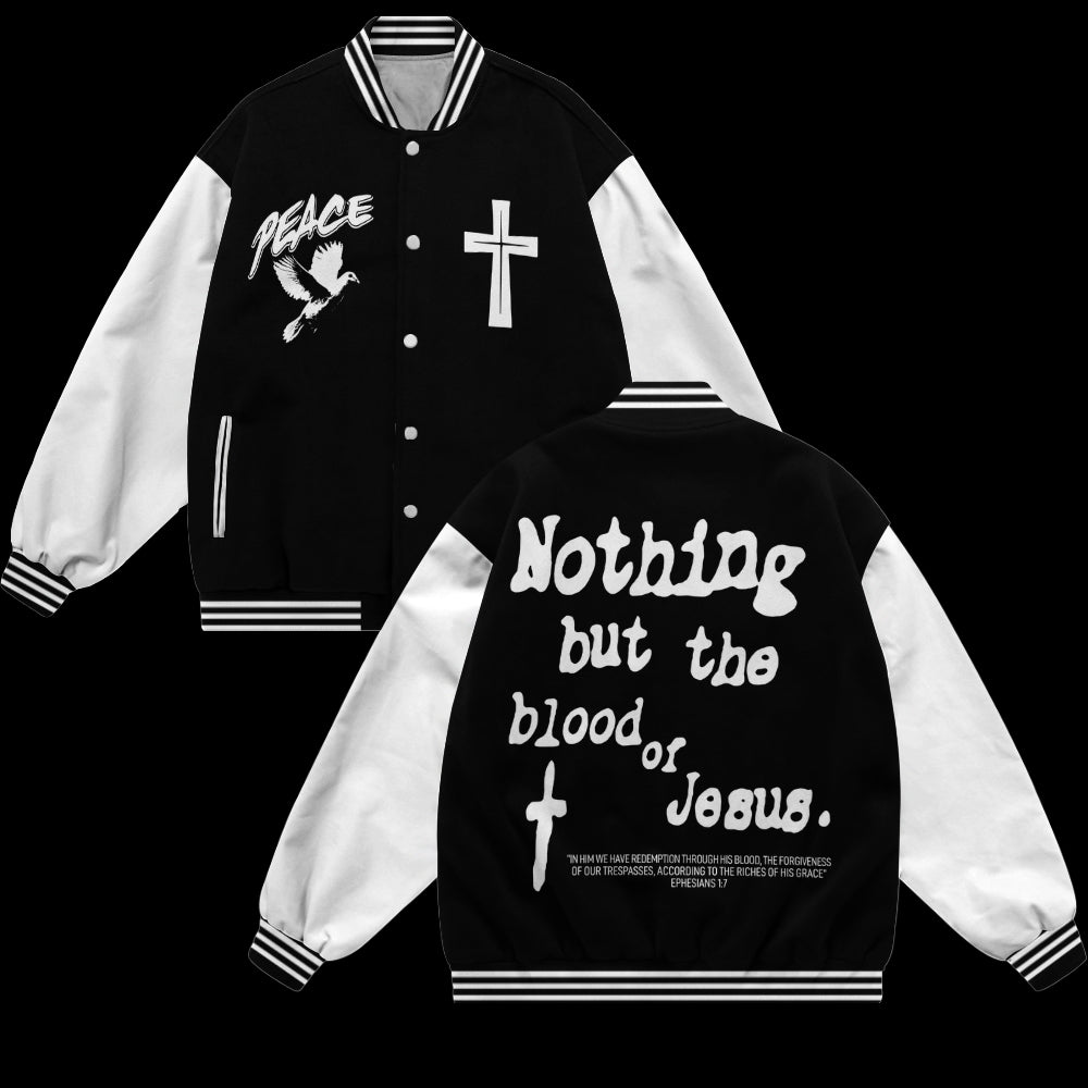 Nothing But The Blood Or Jesus Baseball Jacket
