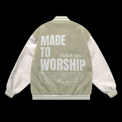 Made To Worship Baseball Jacket
