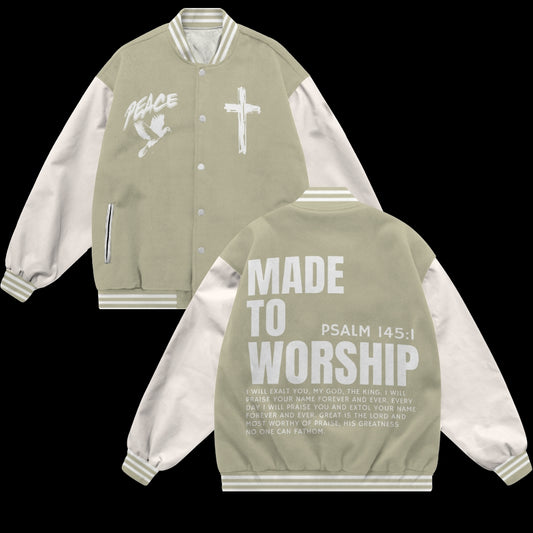 Made To Worship Baseball Jacket