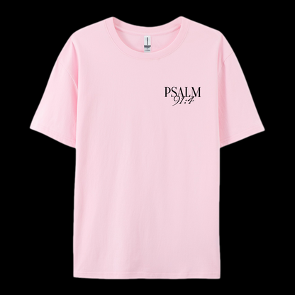 Psalm 91:4 Cotton T-Shirt