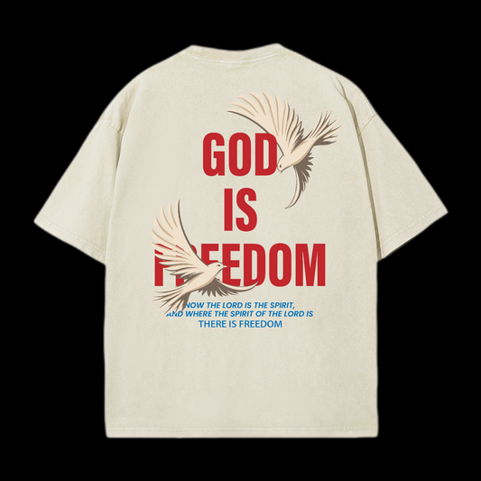 God Is Freedom Washed T-Shirt