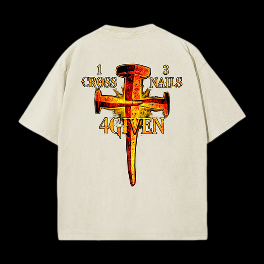 1Cross 3Nails 4Given Washed T-Shirt