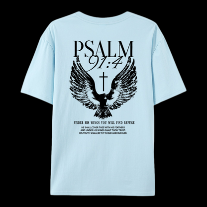 Psalm 91:4 Cotton T-Shirt
