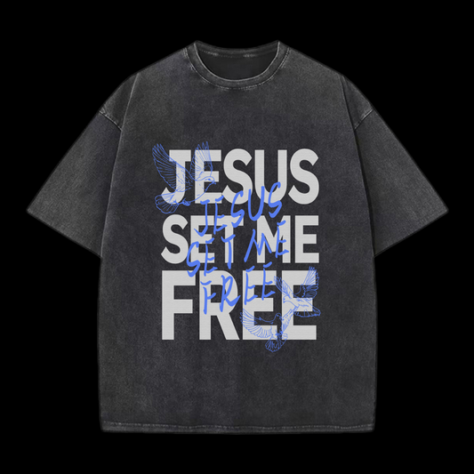 Jesus Set Me Free Washed T-Shirt