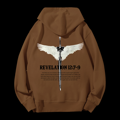 Revelation 12:7-9 Drawstring Hoodie