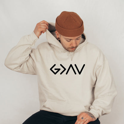 God is Greater Than the Highs and Lows Drawstring Hoodie