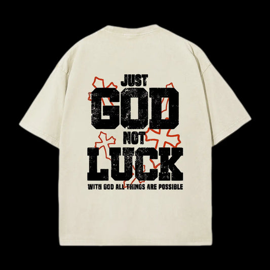 Just God Not Luck Washed T-shirt