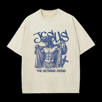 Jesus The Ultimate Gains Christian Washed T-Shirt
