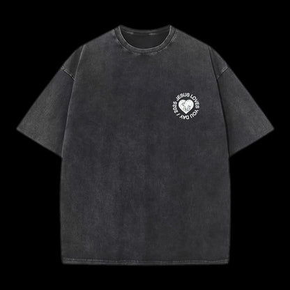 God So Loved The World Christian Washed T-Shirt