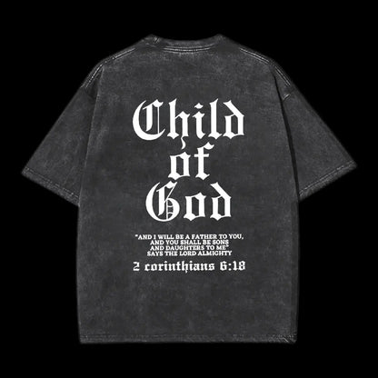 Child Of God Printed Men's Washed Tee