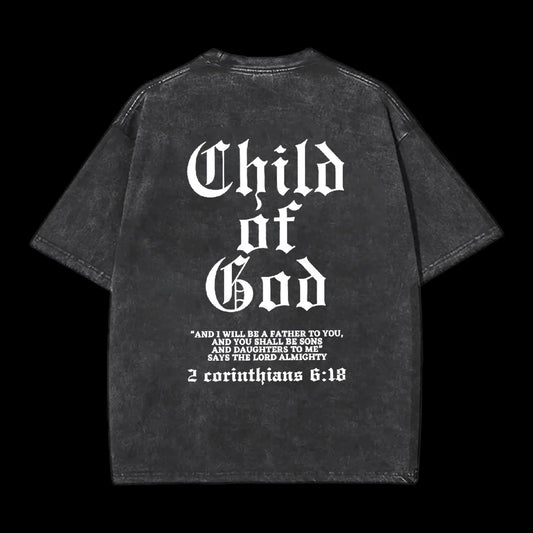 Child Of God Printed Men's Washed Tee