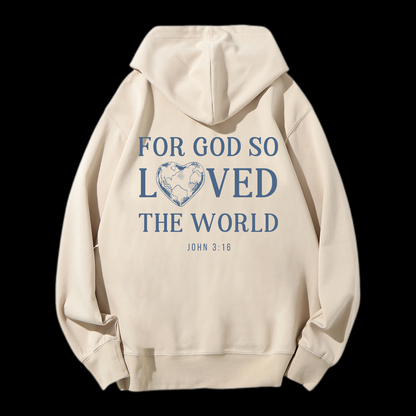 For God So Loved The World Drawstring Hoodie