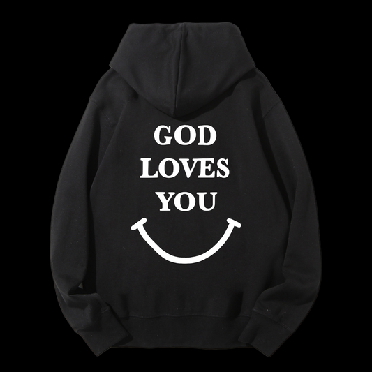 God Loves You Drawstring Hoodie