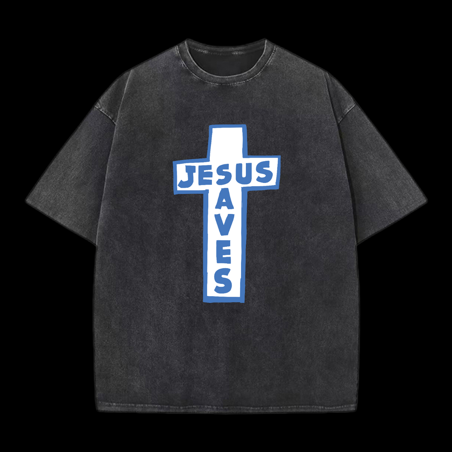 Jesus Saves Washed T-Shirt