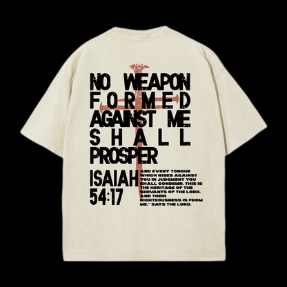 No Weapon Forged Against Washed T-Shirt