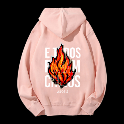 E Todos Foram Cheios Drawstring Hoodie