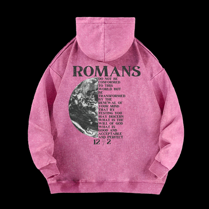 Romans 12:2 Washed Hoodie