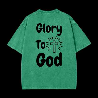 Glory To God Washed T-Shirt