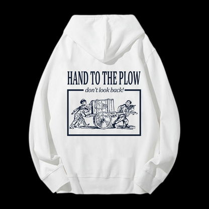 Hand To The Plow Drawstring Hoodie