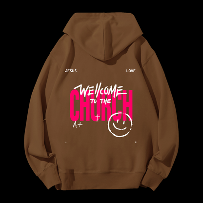 Welcome To The Church Drawstring Hoodie