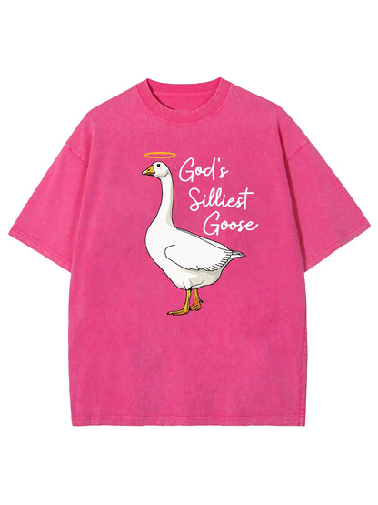 God's Silliest Goose Unisex Washed T-Shirt