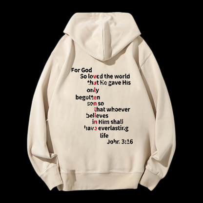 John 3:16 Drawstring Hoodie